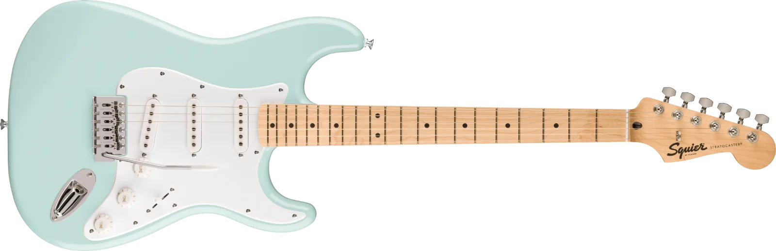 Squier FSR Squier Sonic Stratocaster Pack — Maple Fingerboard, White Pickguard, Sonic Blue, Gig Bag, Frontman 10G - 230V · Chitarre elettriche · R&D Sound Lugano