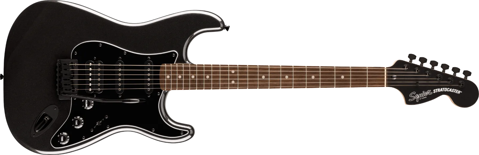 Squier Limited Edition Affinity Series Stratocaster HSS, Metallic Black — FSR Affinity Series Stratocaster HSS, Laurel Fingerboard, Black Pickguard, Black Hardware, Matching Headstock, Metallic Black · Chitarre elettriche · R&D Sound Lugano