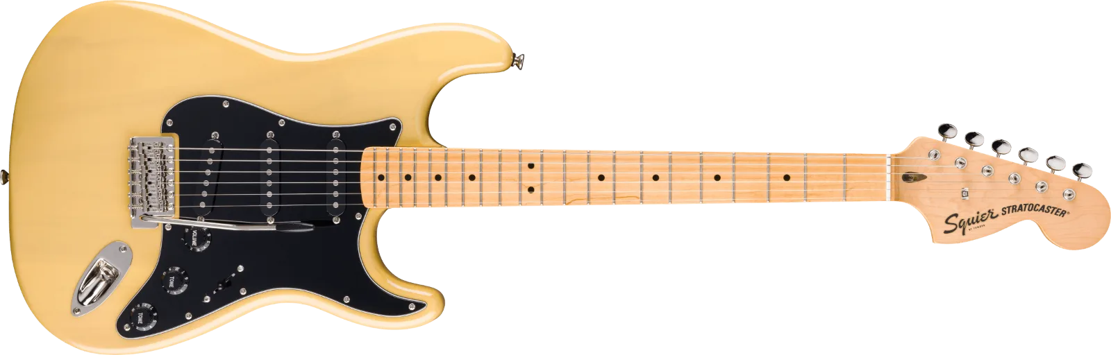 Squier Limited Edition Classic Vibe 70s Stratocaster — FSR Classic Vibe 70s Stratocaster, Maple Fingerboard, Black Pickguard, Black Plastic Parts, Vintage Blonde · Chitarre elettriche · R&D Sound Lugano