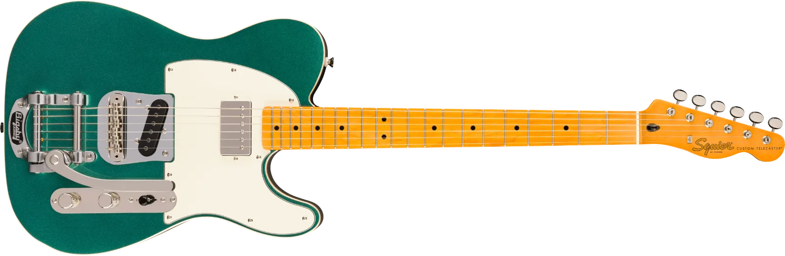 Squier Limited Edition Classic Vibe Custom Telecaster SH with Bigsby, Maple Neck, Parchment Pickguard, Sherwood Green · Chitarre elettriche · R&D Sound Lugano