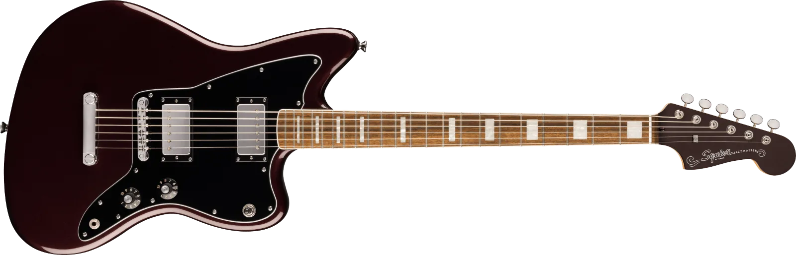 Squier Paranormal Baritone Jazzmaster HH — Laurel Fingerboard, Black Pickguard, Oxblood · Chitarre elettriche · R&D Sound Lugano
