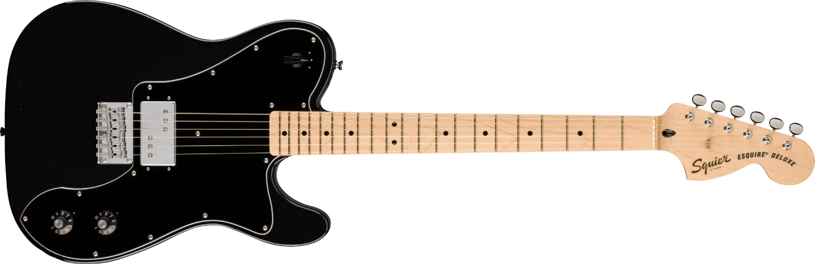 Squier Paranormal Esquire Deluxe — Maple Fingerboard, Black Pickguard, Metallic Black · Chitarre elettriche · R&D Sound Lugano