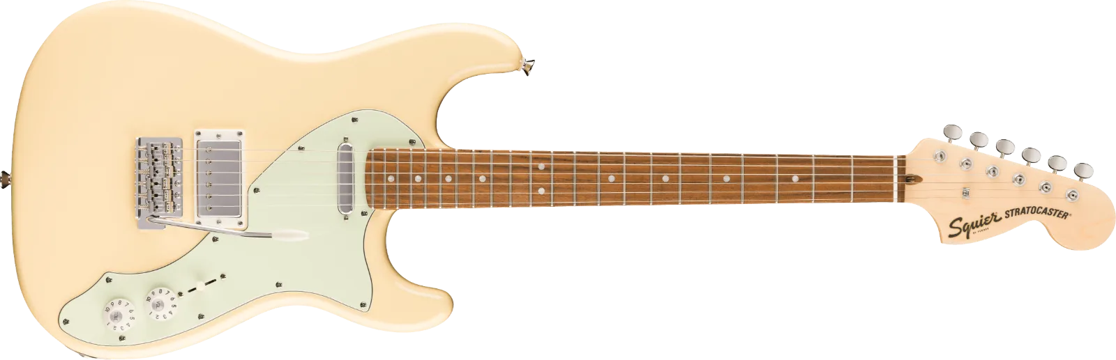 Squier Paranormal Stratocaster Deluxe — Laurel Fingerboard, Mint Pickguard, Vintage White · Chitarre elettriche · R&D Sound Lugano