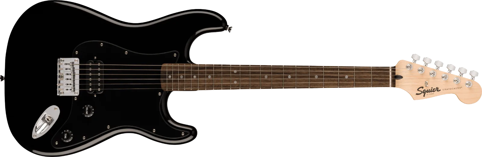Squier Sonic Stratocaster HT H — Laurel Fingerboard, Black Pickguard, Black · Chitarre elettriche · R&D Sound Lugano